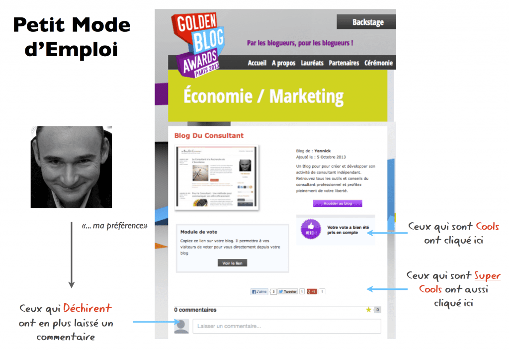Mode emploi goden blog award
